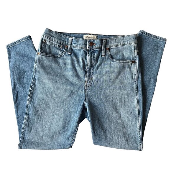 Madewell 10" High-Rise Skinny Jeans in Annapolis Light Wash Size 31 - Picture 5 of 15